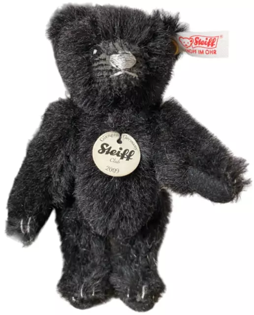 Steiff Club 2009 Mini Teddy Bär Schwarz 10cm Jahresgabe Alpaca 420962 Geschenk