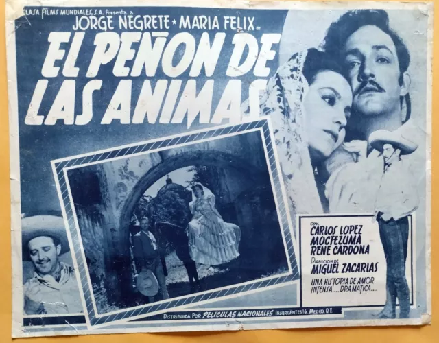 MARIA FELIX EL PEÑON DE LAS ANIMAS Original Mexican Lobby Card Movie Poster 1942