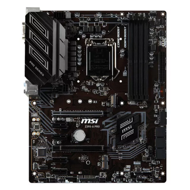 For MSI Z390-A PRO motherboard Z390 LGA1151 4*DDR4 64G DP+VGA+DVI ATX Tested ok
