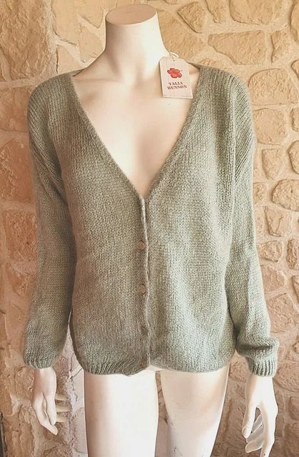 Gilet Marinière Rose | Gilet boutonné Femme en Maille Douce | Taille