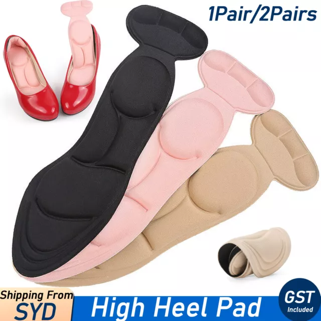 2/4X High Heel Pad Grips Shoe Cushion Insole Inserts Back Blisters Self Adhesive