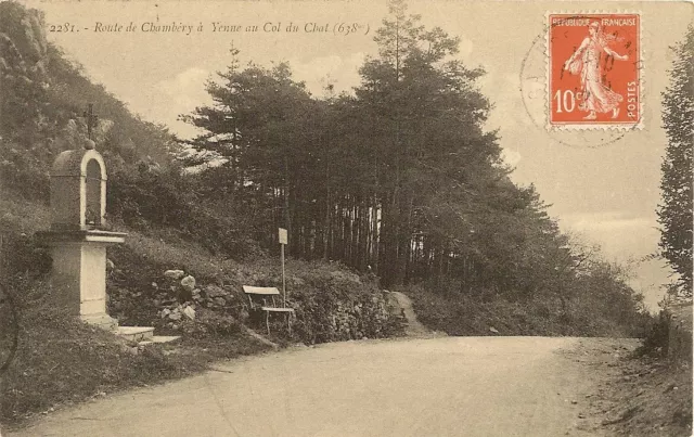 Antique Chambery Road A Yenne Au Col Du Cat Postcard