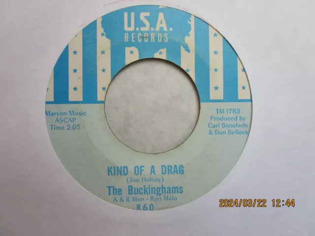 The Buckinghams=Kind Of A Drag (American)  Vg+