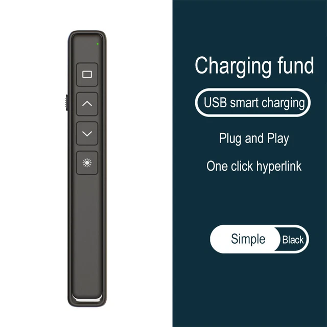 2.4GHZ PPT POWERPOINT Clicker with Laser Pointer Presenter Remote For