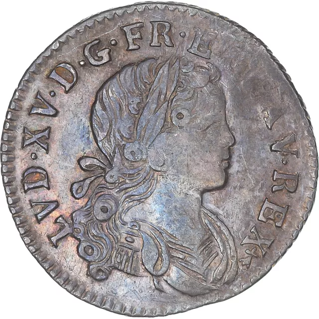 [#341451] Monnaie, France, Louis XV, 1/10 Écu de France-Navarre, 1718, Metz, TTB