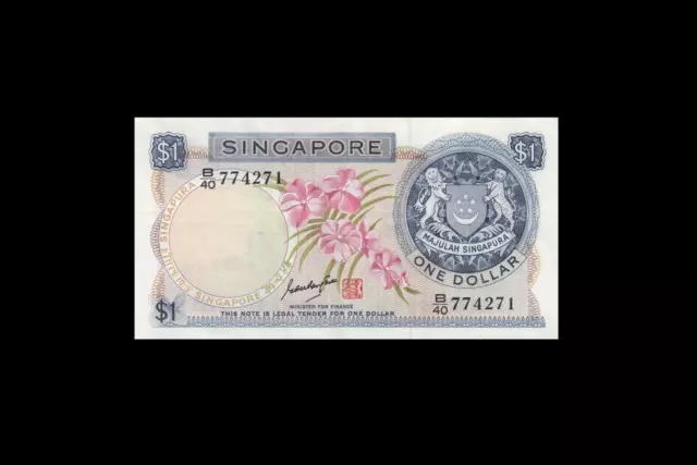 1970 SINGAPORE $1 **Goh Keng Swee** ~RARE~ "B" (( aUNC ))