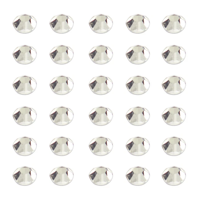 1440pc Clear Flat Back Glass Round Beads Crystal Rhinestone Nail Art Phone rt 3