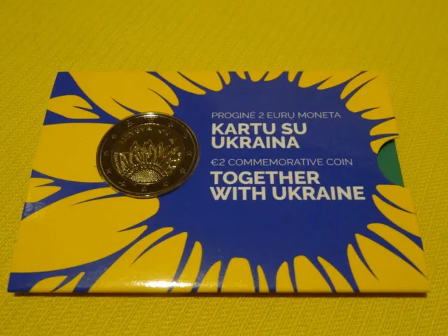 2 Euro Litauen 2023 Gemeinsam mit der Ukraine Coincard