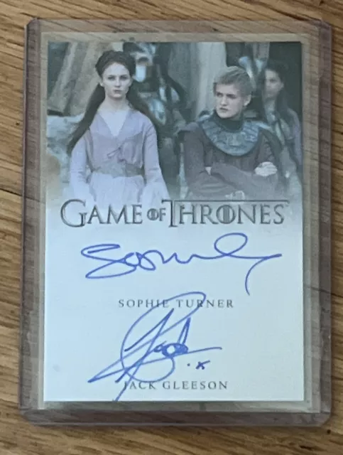 Game Of Thrones Dual Autograph Auto Inflexions JACK GLEESON & SOPHIE TURNER