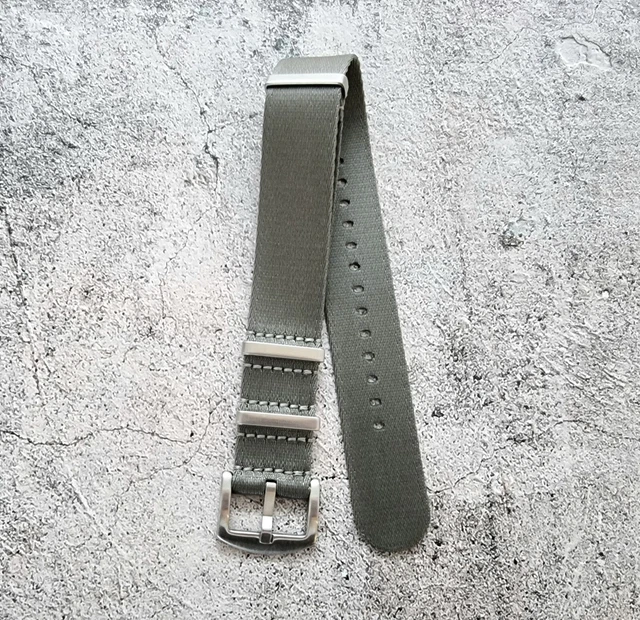 PER OROLOGIO SEIKO NATO G10 Nylon NERO GRIGIO GIALLO Cinturino - Foto 7