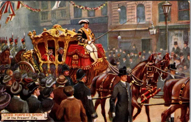 Vintage Tucks Postcard The Lord Mayor Show London A8O