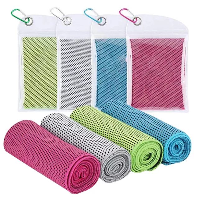 8PCS Instant Cooling Towel Sports Gym Towels Quick Drying Sweat Absorb Dry Towel