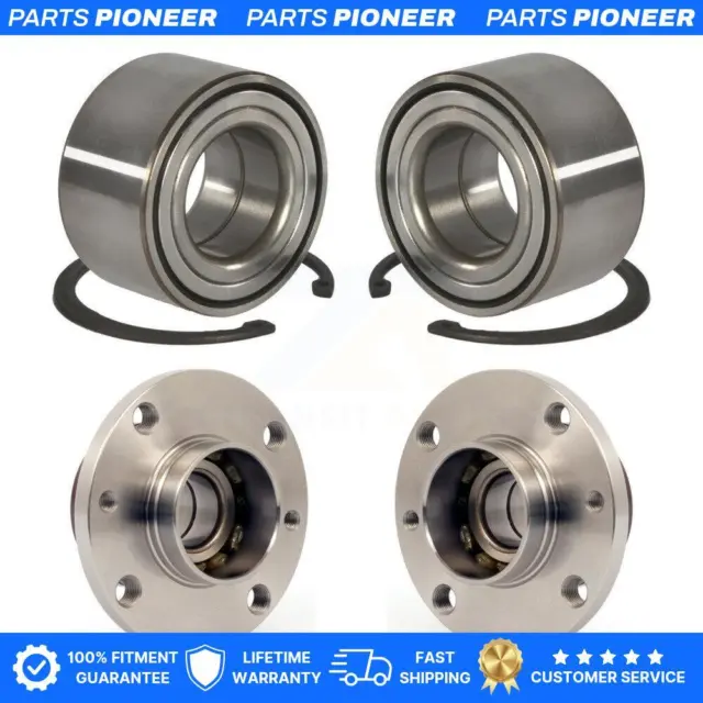 [Front+Rear] Wheel Bearing And Hub Assembly Kit For Fiat 500
