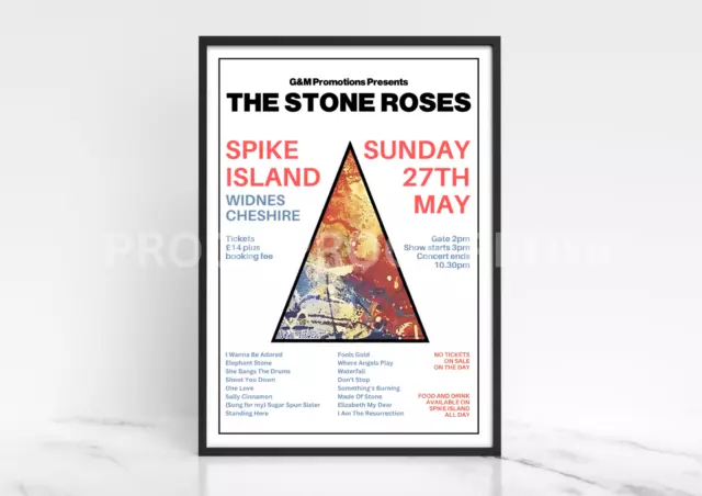 Stone Roses Spike Island  / Ian Brown Poster / Music Legend / Music Poster /