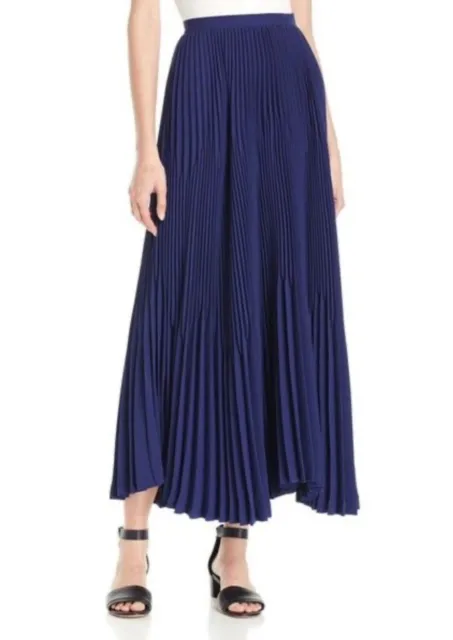 Theory Laire Winslow Crepe Pleat Maxi Skirt Size 10