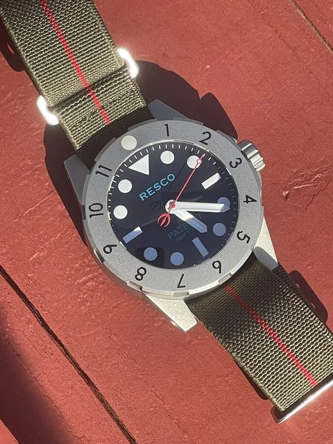 Resco Gen 1 Patriot RWB Blasted Automatic Swiss ETA Resco Gen 1 Patriot RWB Blasted Automatic Swiss ETA