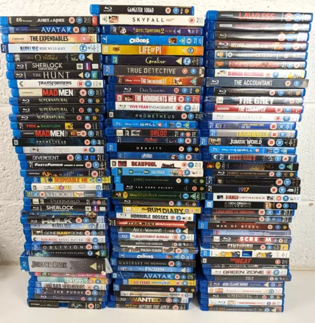 Large Job Lot 115+ Blu Ray Movies - Hollywood / TV Series / Disney / Sealed etc