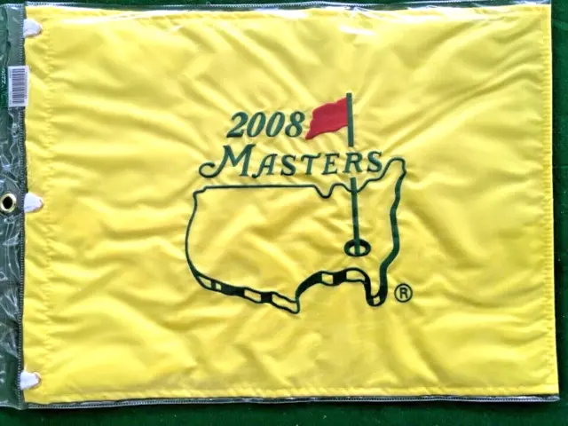 2008  Masters Golf Tournament Pin Flag  Augusta National Golf Club  Sealed   C24