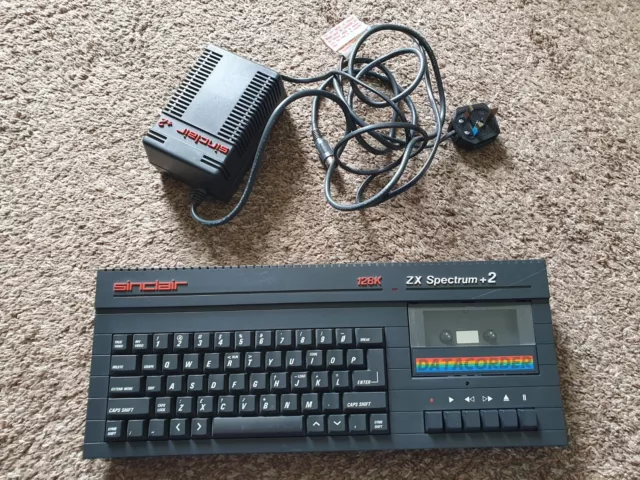 Sinclair 128K ZX Spectrum + 2 Vintage Computer (Untested)