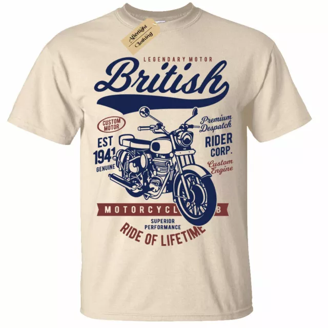 Men's Biker T-Shirt British Motorcycle Motorbike biker custom rider uk
