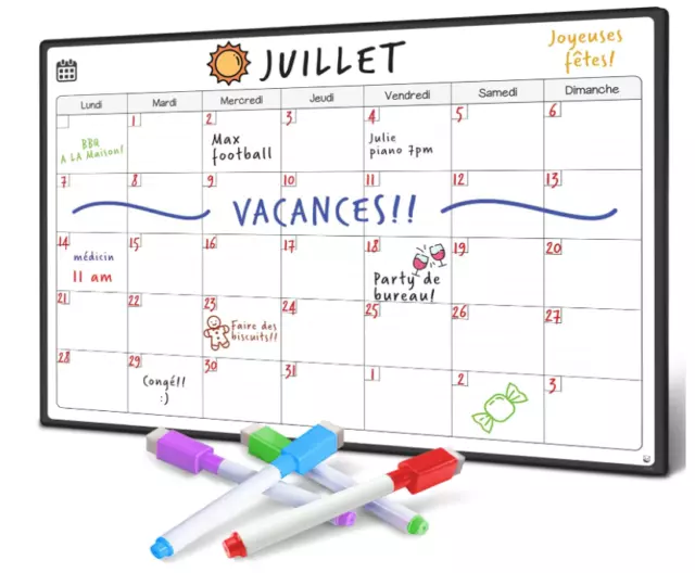 CALENDRIER MAGNÉTIQUE 2024 Frigo Pratique Tableau Aimanté Mensuel Français  Neuf EUR 25,83 - PicClick FR