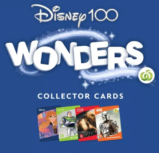 Woolworths Disney 100 Wonders Collector Cards - Disney Pixar Marvel Star Wars