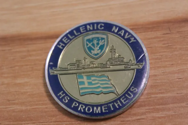 Hellenic Navy HS Prometheus Challenge Coin