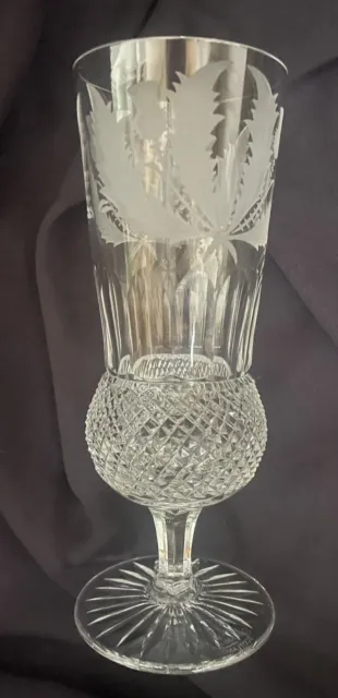 Edinburgh Crystal Thistle Pattern - Champagne Flute Glass 17.5 Cms High