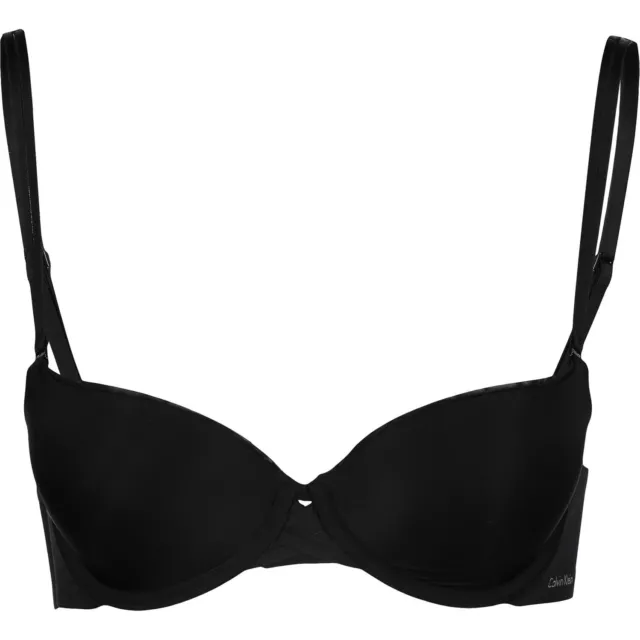 Calvin Klein Women's Naked Touch Tailored-Push UP Balconette Everyday Bra, Black