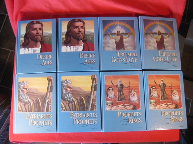 E.g. White Lot Of 8 Bible Story Books.  4 Sets 2 Vols Each.  Prophet Patriarchs