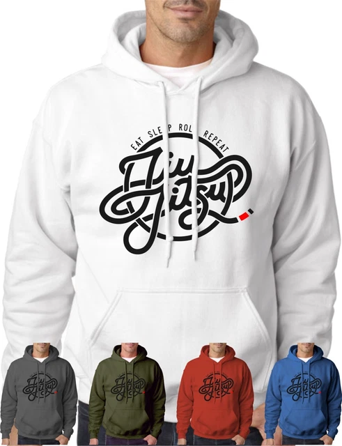 Eat Sleep Roll Repeat Hoodie Brazilian Jiu Jitsu Martial Arts  MMA UFC Hoody Top