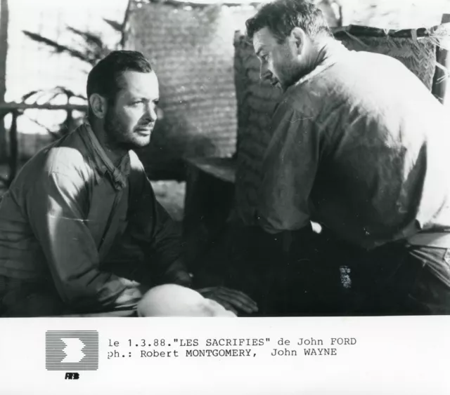 Robert Montgomery John Wayne "Les Sacrifies" John Ford Photo De Presse Cinema Cm