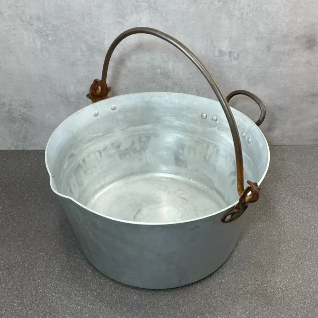 Large 13" Aluminium Maslin Jam Marmalade Preserving Pan, Cooking Pot