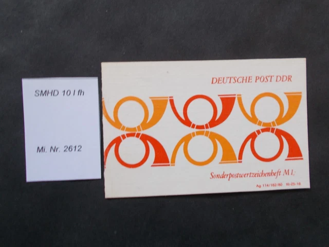 DDR Sondermarkenheftchen 10-I fh mit 10 mal Mi. Nr. 2612. Postfr.
