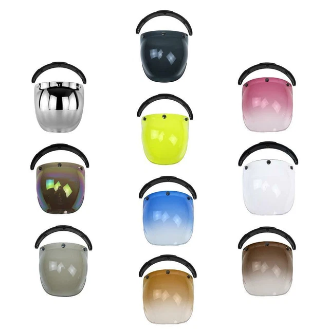 Casque De Moto, Visière Colorée | Lentille à Bulles Ouverte
