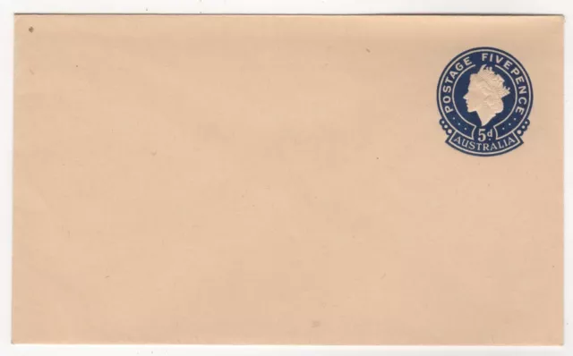 1959-60. Post Office Envelope. 5d Dark Blue Queen Elizabeth II. ACSC EP58.