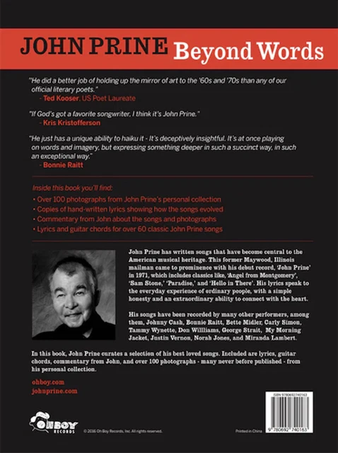 John Prine Beyond Words, Guitar Songbook Memoir 2