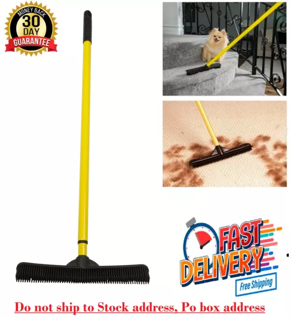 Sweepa Rubber Broom Evriholder FURemover Cat Dog Pet Hair Dust Carpet Rake  New