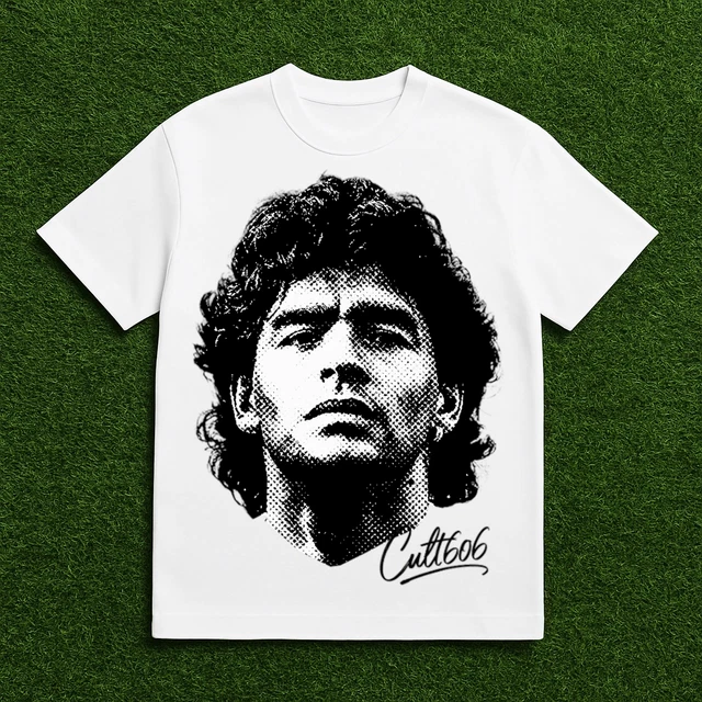 T-shirt Maradona CULT606 - édition Limitée 250g - Argentine & Napoli - Taille L - Neuf Avec étiquettes