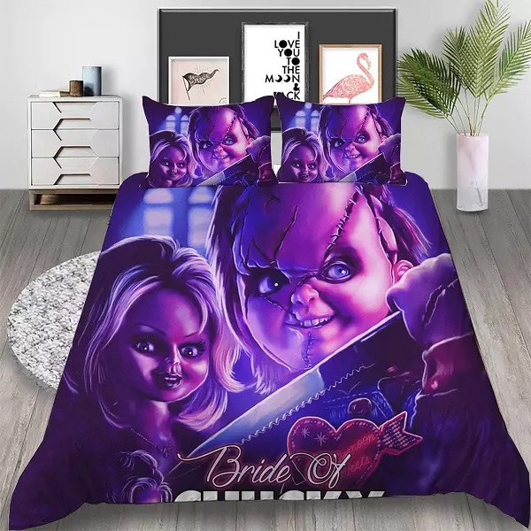 Horror Movie Chucky Halloween Gift Idea ver2 Duvet Cover Set (4pcs)