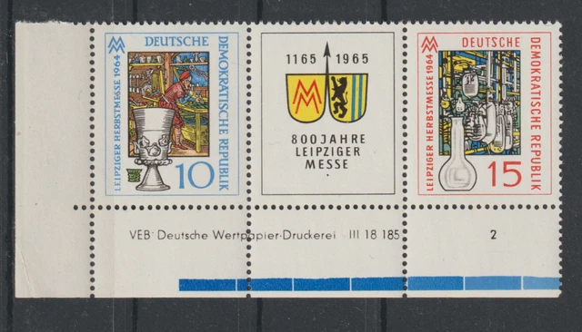 DDR Mi.Nr. 1052 - 1053 W Zd 141 ** Ecke postfrisch Druckvermerk DV Formnummer 2