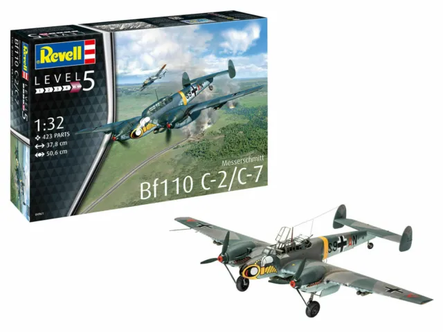 Revell 04961 Messerschmitt Bf110 C-2/C-7 Plastique Collectible 1:3 2 Neuf