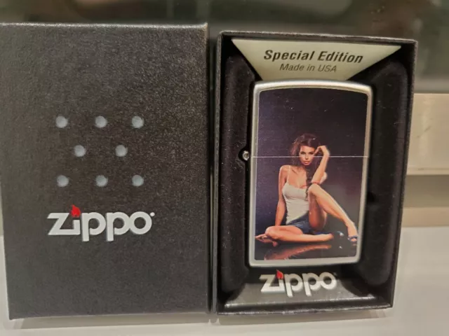 New Zippo Pin-up GOOD TO GO Chrome Lighter Sealed