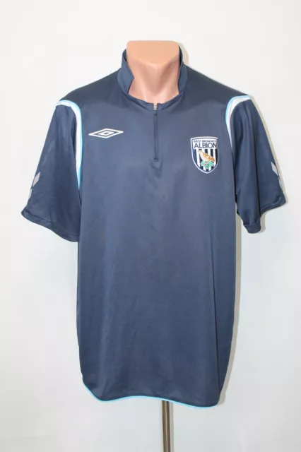 West Bromwich Albion Football Shirt Jersey Training Umbro Size XL Blue Adult Men