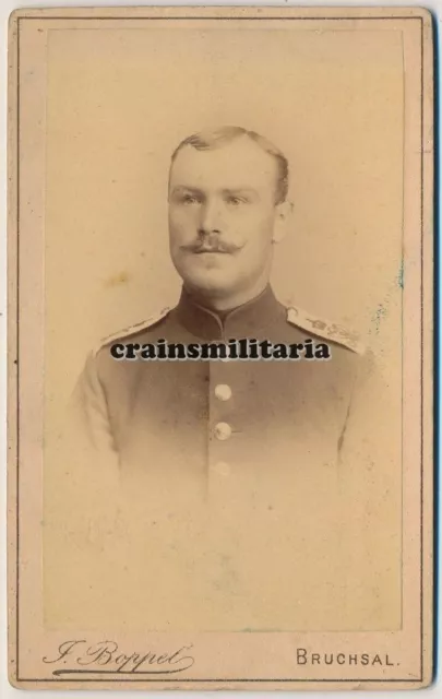 Orig. Foto CDV Portrait Leutnant Offizier in Bruchsal