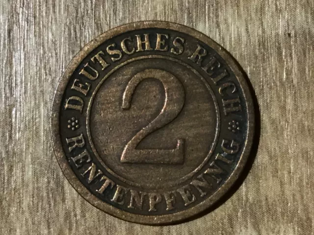 2 Rentenpfennig Weimarer Republik 1923 - 1924 J.307