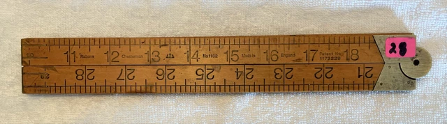 Vintage RABONE CHESTERMAN #1162 Boxwood & Brass 36" 1 meter Carpenter's Ruler 28 Vintage RABONE CHESTERMAN #1162 Boxwood & Brass 36" 1 meter Carpenter's Ruler 28