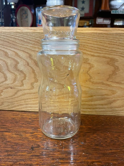 VTG 1991 Planters Peanuts Mr. Peanut Logo 75th Birthday 9.5" Glass Jar