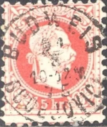 Ö-KuK - Stempel "Budweis" (Böhmen) 2-Punkte auf ANK-37 (1067)