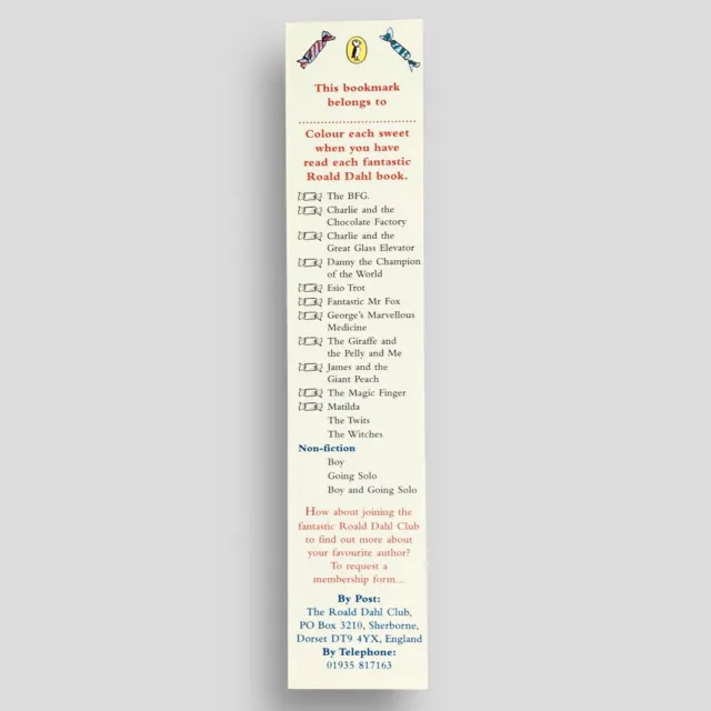 Roald Dahl Is The Best Collectible Promotional Bookmark 2